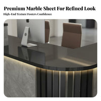 L-Shaped Reception Desk Spacious Countertop Company Checkout Counter Sturdy and Sturdy Corner Ier Stand for Receptionists, Salon Owners