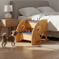 Dog Steps for Bed Aids Mobility Dog Bed Steps Sturdy Construction Cat Climbing Ladder for Senior Pets, Bedside, Sofa Side