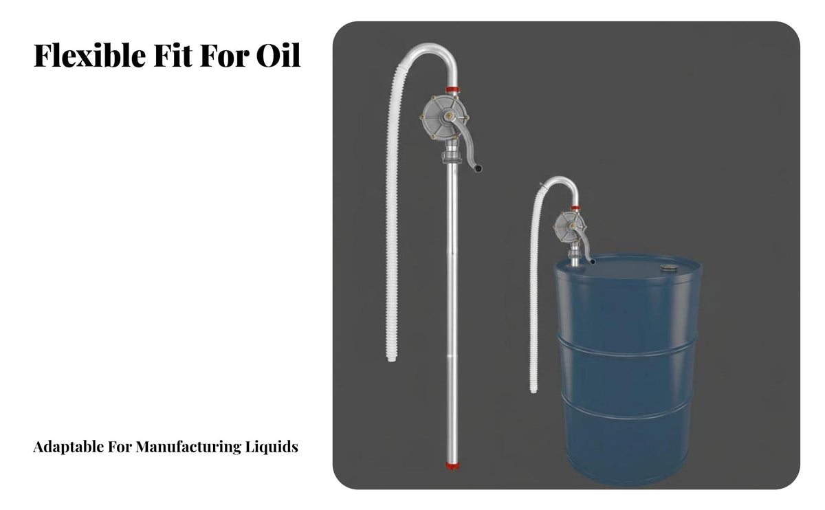 Manual Operation Rotary Drum Pump Resistant Liquid move Tool adaptable Detachable Design for Mechanics, Home beverage makers, Workshop workers, Garage, Warehouse, Kitchen, Farm