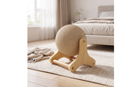 Interactive Cat Scratching Toy Stable Scratcher with Wooden Solid Frame Scratcher Toy Natural for Kittens