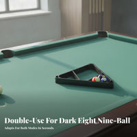 Internal Support Internal Supports 2-1/4 Inch Billiard Ball Rack Plastic 2-in-1 Billiard Rack Black Pool Table Ball Holder Molded