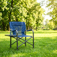 Heavy Duty director’s Chair with Side Table Breathable Folding Chair with Side Table High Back Portable for Campers, Anglers, Backyard, Fishing