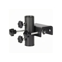 Black Matte Railing Umbrella Clamp Textured Finish Umbrella Clamp Bracket Right-Angle Outdoor Hardware Hand-Tightening Screws for Deck