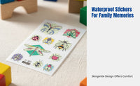 Waterproof Skin Decal Stickers for Kids, Glow-in-the-Dark Butterfly Bee