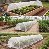 Garden Bed Tunnel Net Translucent Plant Tunnel with Tie Closure Breathable Row Cover for Gardeners, Raised Beds, Vegetable Patches, Backyard Gardens