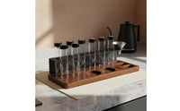 8 Pieces Portable Transparent Coffee Bean Storage Rack Freshness Lock Airtight Glass Jar Easy to Clean for Cafe