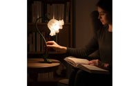 Green Flower Desk Lamp Decorative Indoor Lighting Flexible Gooseneck for Bedside