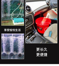 USB鱼缸养鱼氧气泵超静音打氧机小型增氧机家用增氧泵钓鱼专用 大气增强版 蓝色 10cm纳米盘/气量可调节