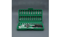 46 Pieces Organized Car Tool Kit with Toolbox Automotive Mechanics Tool Set with Toolbox Compact Tools Sturdy for Garage