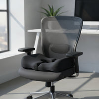 Pressure-Relieving Seat Cushion with T-Shaped Opening Coccyx Hollow Memory Foam Seat Cushion Skin-Friendly High-Density for Office Chair, Wheelchair