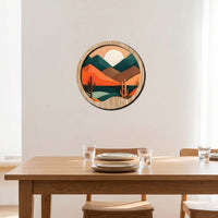 Lightweight Wooden Wall Decoration Decorative Wooden Sign with Adhesive Backing Long-Lasting Round Wood Plaque Portable for Dorm Room