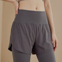 Leggings for Women UK High Waist Gym with Control, Two Piece Appearance Design for Running and Fitness, Pants with Elastic Waistband