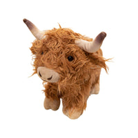 Highland Cow Stuffed Animal Toy Farmhouse-Style Highland Cow Stuffed Animal Plushie Long-Haired Shaggy for Children, Nursery