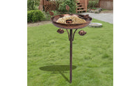 Vintage Bird Feeder Bowl Stand Freestanding Rustic Bird Bath Stand Yard Decoration Hummingbird Feeder Lawn Ornament for Garden