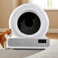 Enclosed Automatic Cat Litter Box Sealed Self-Cleaning Litter Box Leak-Proof Washable for Indoor