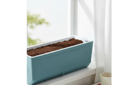 Low Maintenance Self Watering Pot Lightweight and Long-Lasting Self Watering Planter Modern Design Plastic Flower Pot Drainage Holes for Beginners, Balcony, Windowsill, Office