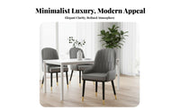 Modern Design Channel-Tufted Side Chair Light Luxury Feel Dining Seat Ergonomic Backrest Household Furniture Armless for Business Owners, Interior Designers, Restaurant, Kitchen, Living Room, Office