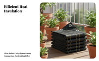 Protection Sunshade Net Heat Insulating Black Sunblock Cloth High Density Garden Shade Mesh Heavy Duty for Balcony, Carport