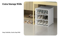 Dustproof Multi-Layer Plastic Shoe Shelf Dust-Proof Modular Shoe Rack Easy Assembly Plastic Cube Storage Organizer Large Capacity for Students, Families, Homeowners, Entryway, Hallway, Dorm Room, Bedroom