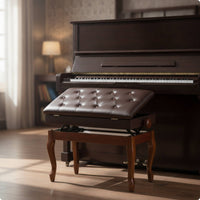 Paired Piano Bench Padded Adjustable Piano Bench Cushioned Seat for Music Studio