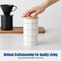 Nordic Ceramic Storage Jar, Round Sealed Container, Large Capacity, with Lid