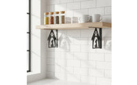 Decorative Shelf Bracket Black Wall Bracket Heavy-Duty Angle Support Space-Saving for Living Room, Kitchen
