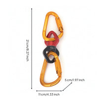 Anti-Twist Rotating Connector with Carabiners Locking Hanging Connector Heavy-Duty Hardware Compact for Aerialists, Yogis, Home Studio