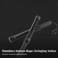 Textured Handles Spring-Loaded Grip Bar Black Resistance Training Bar