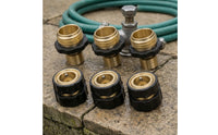 3 Pieces Garden Hose Quick Connector Threaded Garden Hose Fitting with Washer High Pressure Hardware for Patio