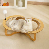 Space Capsule Cat Bed Villa, Semi-Enclosed House with Mixed Base Material, Waterproof and Warm Kitten or Adult Indoor Pet Nest, Universal Size