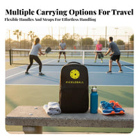 Pickleball Paddle Bag Waterproof Pickleball Racket Case Crossbody Racket Bag Wear-Resistant Large Capacity for Travel