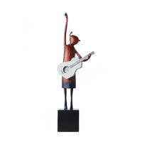 Metal Statue Decorative Human Figure Statue Elegant for Art Lovers, Homeowners