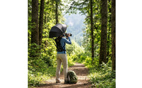 Adjustable Foldable Backpack-Mounted Umbrella Portable Handshands-Unencumbered Umbrella with Harness Wearable Rain Canopy with Shoulder Straps for Farmers, Hikers, Anglers, Farming, Outdoor Work, Hiking, Fishing