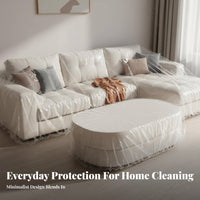 Universal Range Hood Cover Dust Resistant Elastic Dust Cover Thickened Material Clear Couch Protector for Homeowners, Kitchen, Living Room, Bedroom