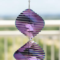 Creative Gift 3D Spiral Wind Rustproof 3D Kinetic Wind Weather Resistant Metal Spiral Hanging Decor Epoxy Coated for Indoor