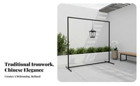 Lantern Display Stand Chinese Design Wrought Iron Lantern Holder Freestanding Design Floor Standing Decoration Rack for Party Hosts, Outdoor