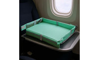 Padded Travel Tray Table Organizer Raised Side Walls Foldable Tray Table Fastening Straps Compartment Organizer Box