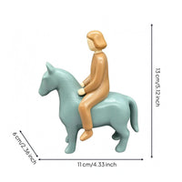 Horse Equestrian Figurine Painted Resin Figurine Decorative Sculpture for Garden Display
