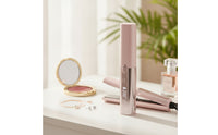 Wireless Cordless Hair Straightener and Curler Travel-Size 2-in-1 Hair Straightener and Curler Compact Mini Flat Iron Usb-C for Commuters