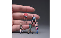 5 Pieces 1/64 Scale Climbing Figures 3D Printed Rock Climbing People Models Full Color Miniature Hiker Figurines for Sand Table, Desktop Decoration