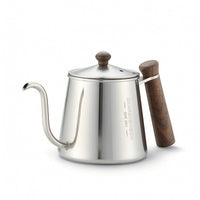 Gooseneck Kettle with Wooden Handle Narrow Spout Gooseneck Pour over Kettle Compact for Home, Office