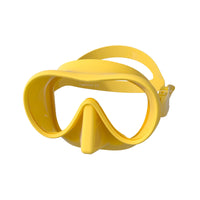 Adjustable Single Lens Dive Mask Soft Mask with Tempered Glass Comfortable Swim Goggles with Nose Cover Low-Volume for Divers, Snorkelers, Swimmers, Scuba Diving, Snorkeling, Pool