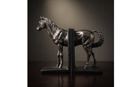 Horse Bookends Mirrored Book Holders Decorative for Bookshelf