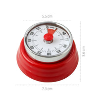 Cooking Timer Mechanical Kitchen Timer Magnetic Kitchen Timer Countdown Timer Manual Wind-up Timer Durable Metal Body Suitable for Baking Cooking Study