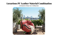 Italian ofsign Upholstered rotating Armchair Winter & Summer Use Round rotating Armchair Interchangeable slipcovers Lounge Chair Moofrn aesthetic for Reaofrs, Homeowners, Parents, Living Room, Balcony, Home Office, perusing corner