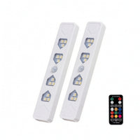 2 Pieces Multicolor Car Ambient Light with Sensor Dynamic Modes Car Light Kit with Controller Control Bright Soft for Drivers