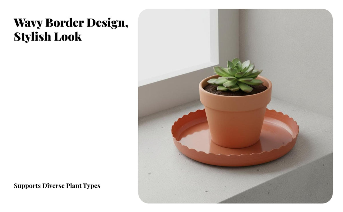 Round Plant Saucer Thickened Round Plant Tray Non-Slip Pot Tray for Gardeners, Homeowners, Outdoor, Balcony, Windowsill