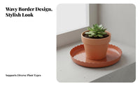 Round Plant Saucer Thickened Round Plant Tray Non-Slip Pot Tray for Gardeners, Homeowners, Outdoor, Balcony, Windowsill