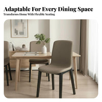Nordic Aesthetic Upholstered rearrest Seat Modern Design Upholstered Side Chair Minimalist design Dining Seating Armless for Restaurant Owners, Apartment Dwellers, Interior Designers, Kitchen, Cafe, Home Office