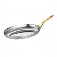 Stainless Steel Serving Plate Raised Edge Oval Serving Plate Reflective Stainless Steel Platter
